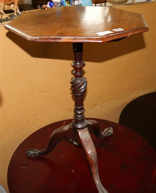 Mahogany octagonal wine table